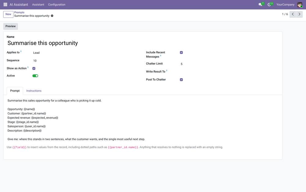AI Assistant for Odoo screenshot 1