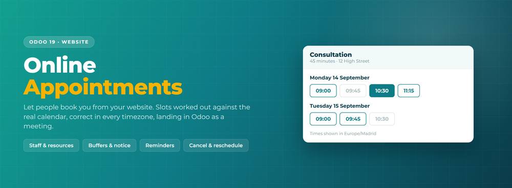 Online Appointment Booking in Odoo