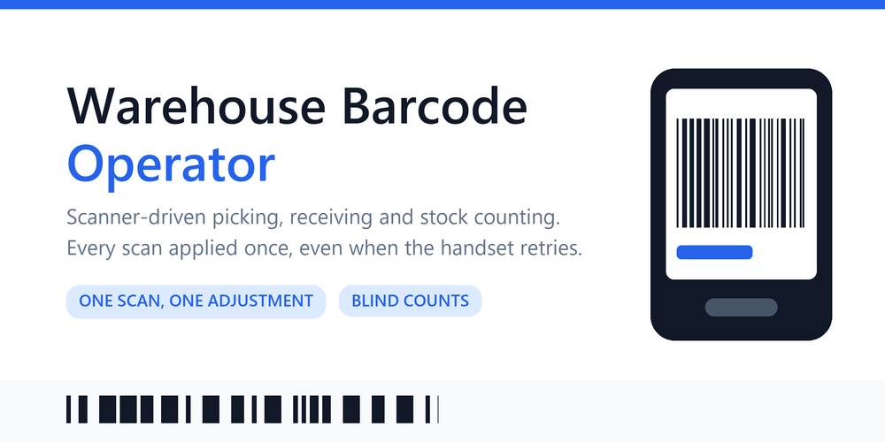 Warehouse Barcode Operator in Odoo