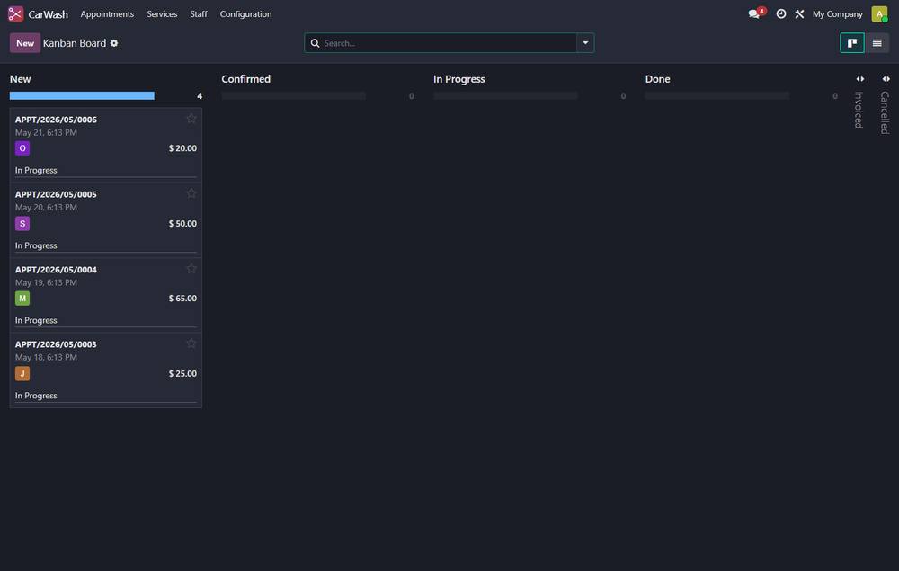WT Car Wash Management screenshot 1