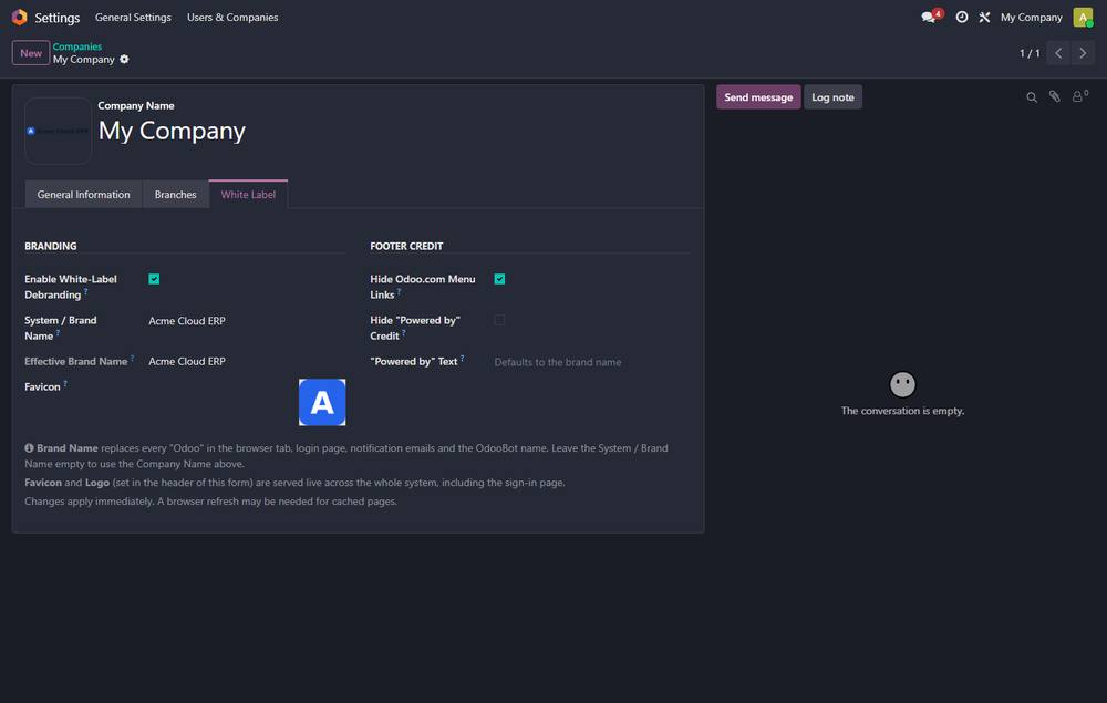 Odoo Debranding / White Label screenshot 1