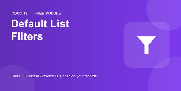 Default List Filters in Odoo