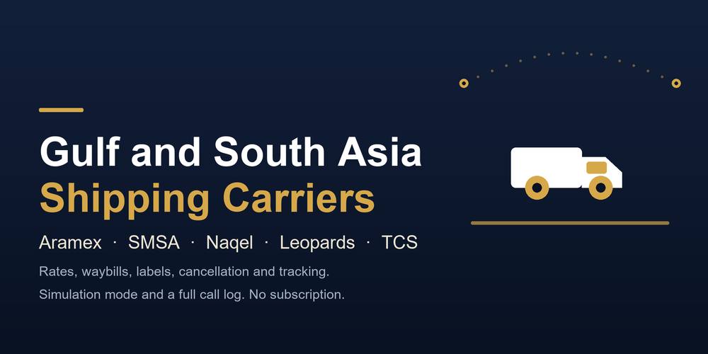 Gulf and South Asia Shipping Carriers in Odoo