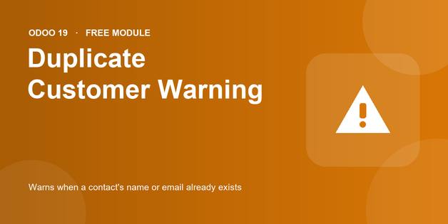 Duplicate Customer Warning in Odoo