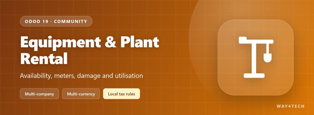 Equipment & Machinery Rental Management in Odoo