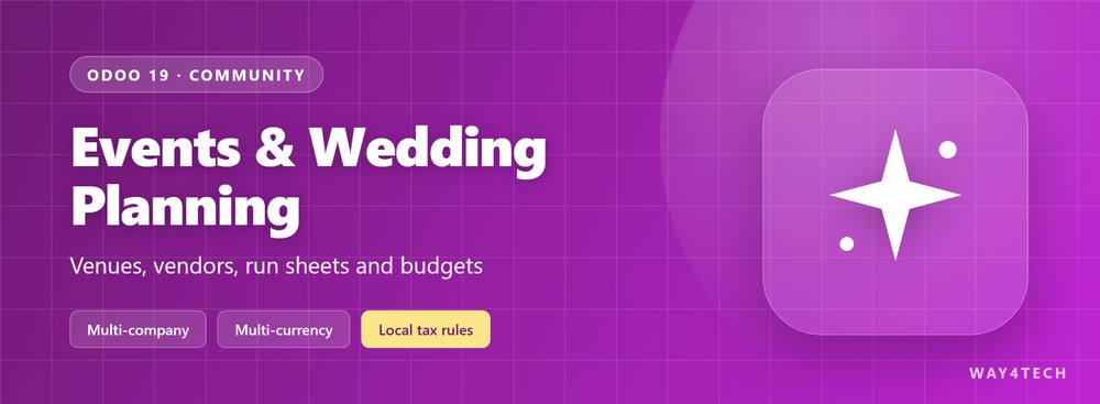 Event & Wedding Planning Management in Odoo