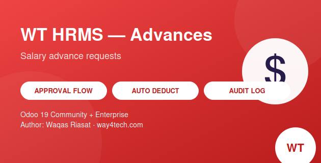 WT HRMS Salary Advances in Odoo