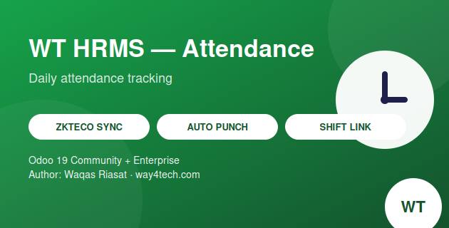 WT HRMS Attendance in Odoo