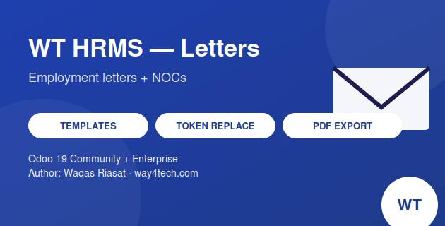 WT HRMS Letters in Odoo