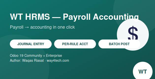 WT HRMS Payroll - Accounting Integration in Odoo