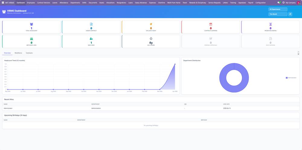 WT HRMS Payroll - Accounting Integration screenshot 1