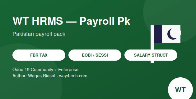 WT HRMS Payroll - Pakistan in Odoo
