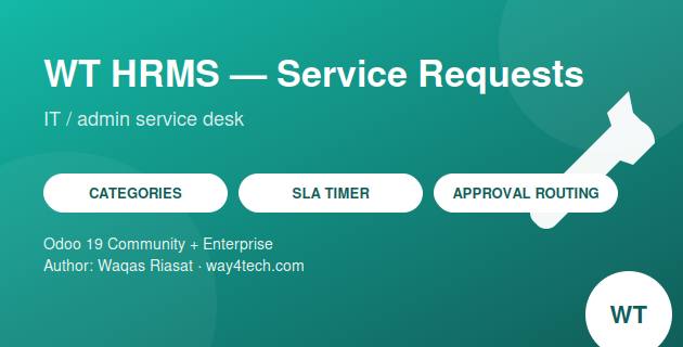 WT HRMS Service Requests in Odoo