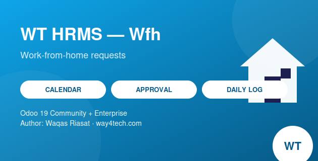 WT HRMS Work From Home in Odoo
