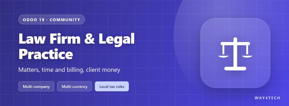 Law Firm & Legal Practice Management in Odoo