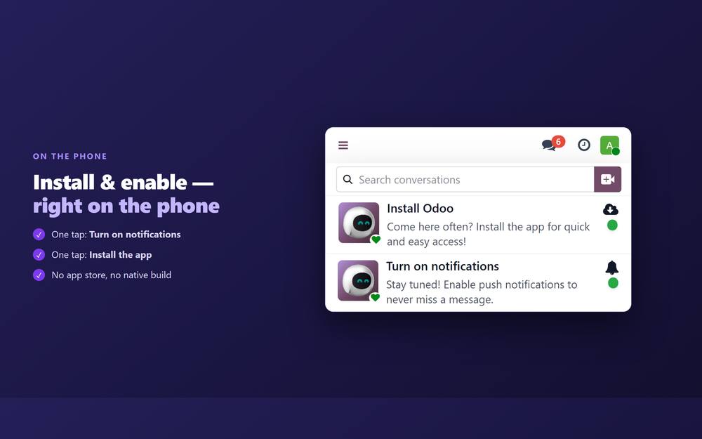 PWA Mobile App + Real-Time Push Notifications screenshot 2