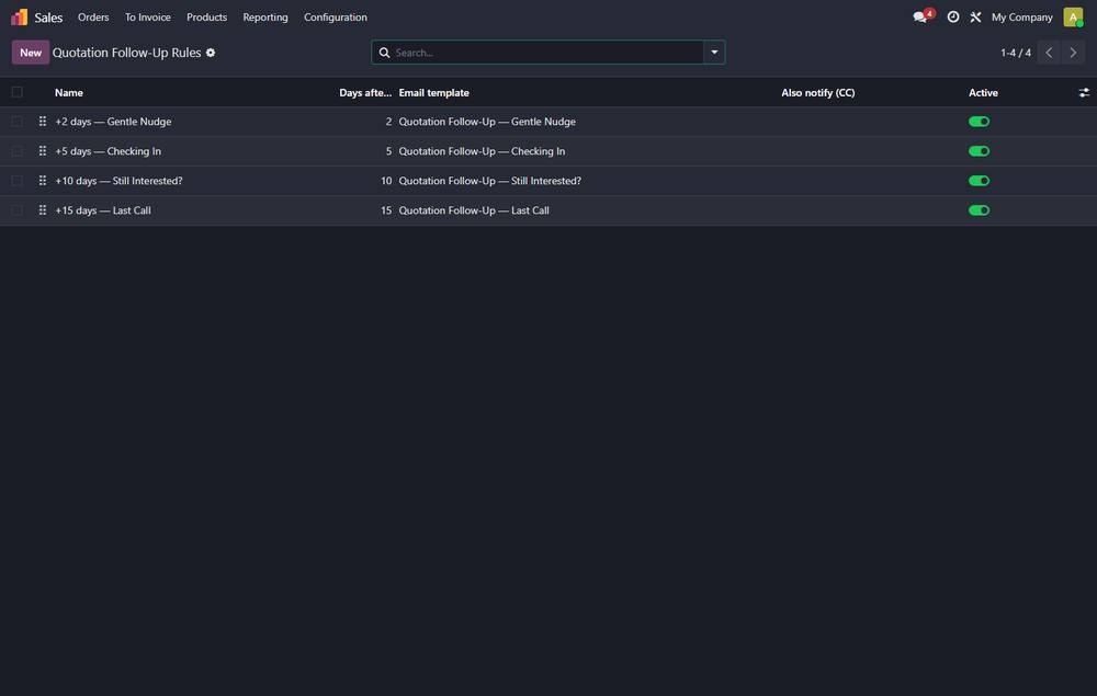 Quotation Follow-Up - Auto Reminders for Sales screenshot 1