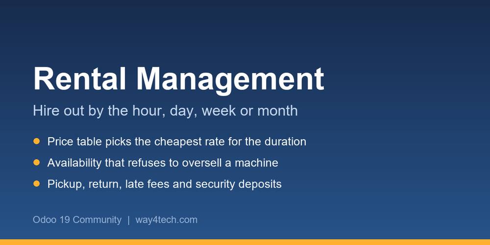 Rental Management in Odoo