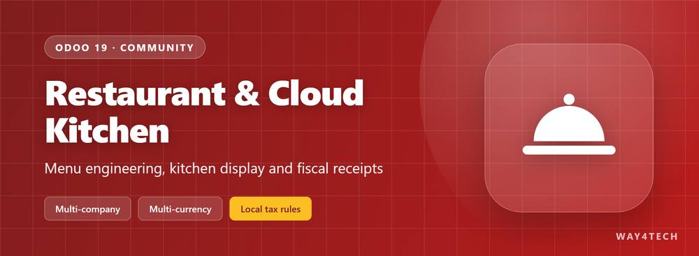 Restaurant & Cloud Kitchen Management in Odoo