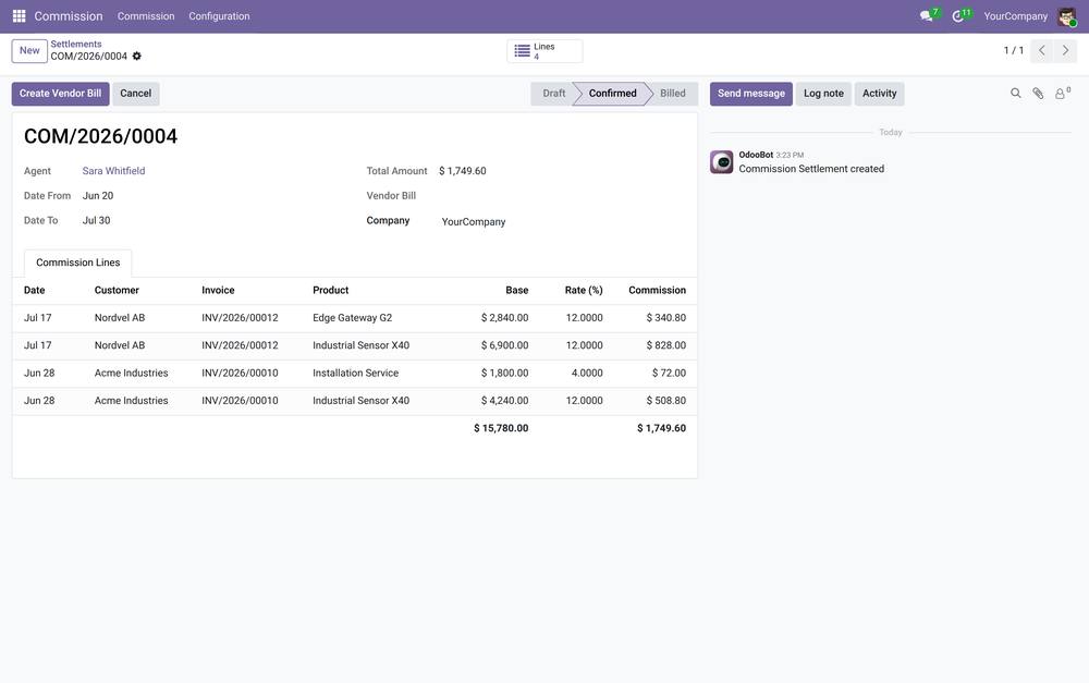 Sales Commission screenshot 3