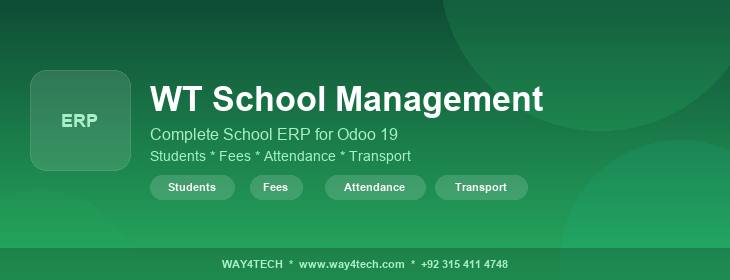 WT School Management in Odoo