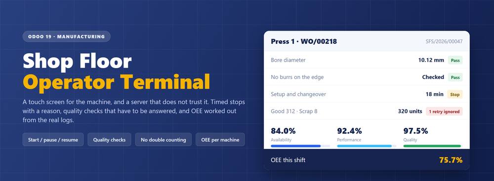 Shop Floor Operator Terminal in Odoo