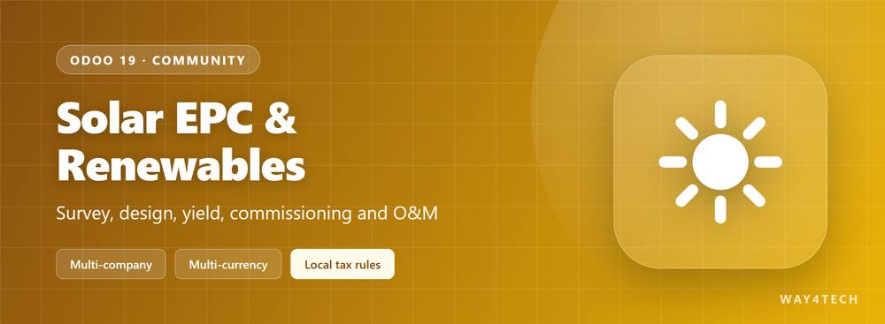 Solar EPC & Renewable Energy Projects in Odoo