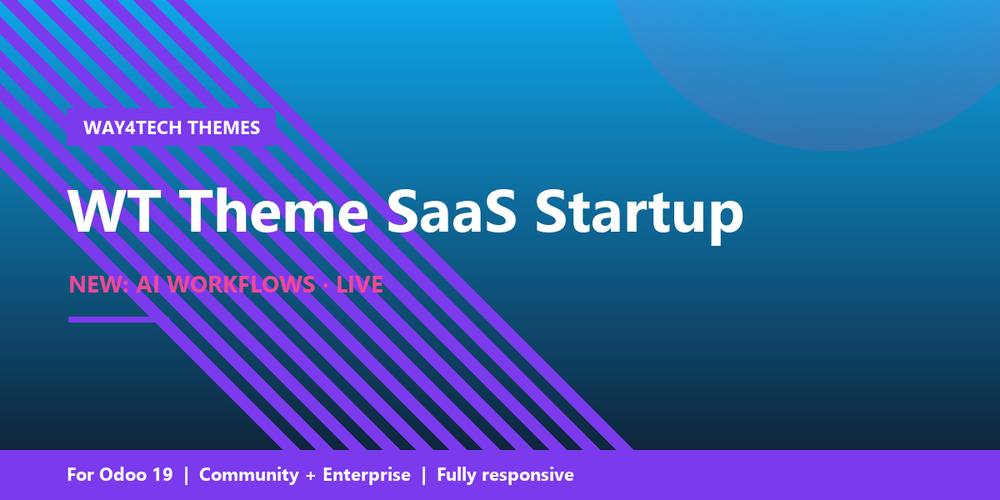 WT Theme SaaS Startup in Odoo