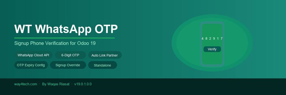 WT WhatsApp OTP - Signup Verification in Odoo